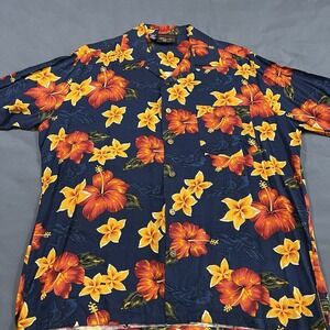 RED DRAGON By Kennington Hawaiian Shirt Large Samurai Dragon Pagoda Surf Serpent